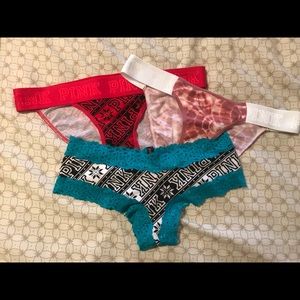 3 pairs of V.S. PINK panties